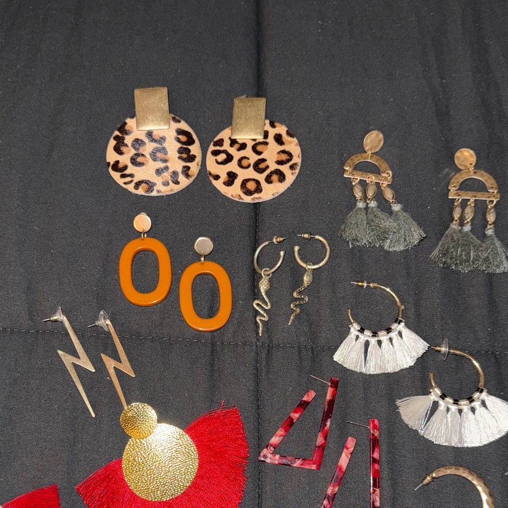 Assorted Statement Earrings Set - Colorful Mix - Picture 5 of 5